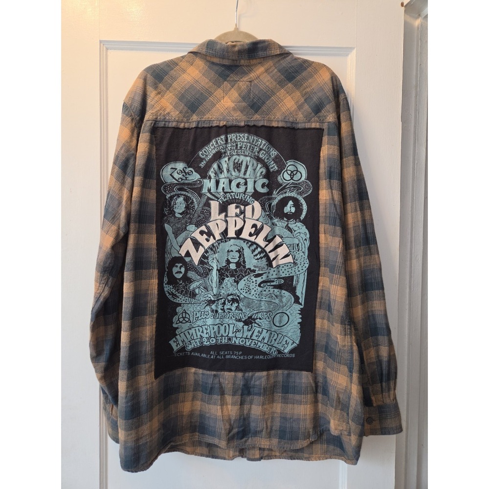 Trashion USA LED ZEPPELIN Custom made mens XLT Made From Recycled Material